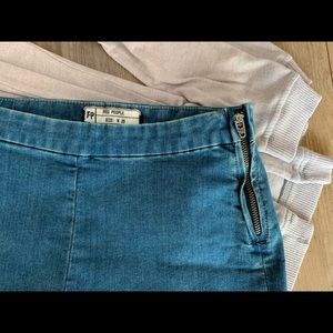 FREE PEOPLE high waist side zip shorts - Sz 25